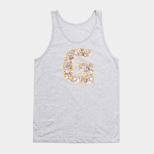 cat letter  G (the cat forms the letter G) Tank Top